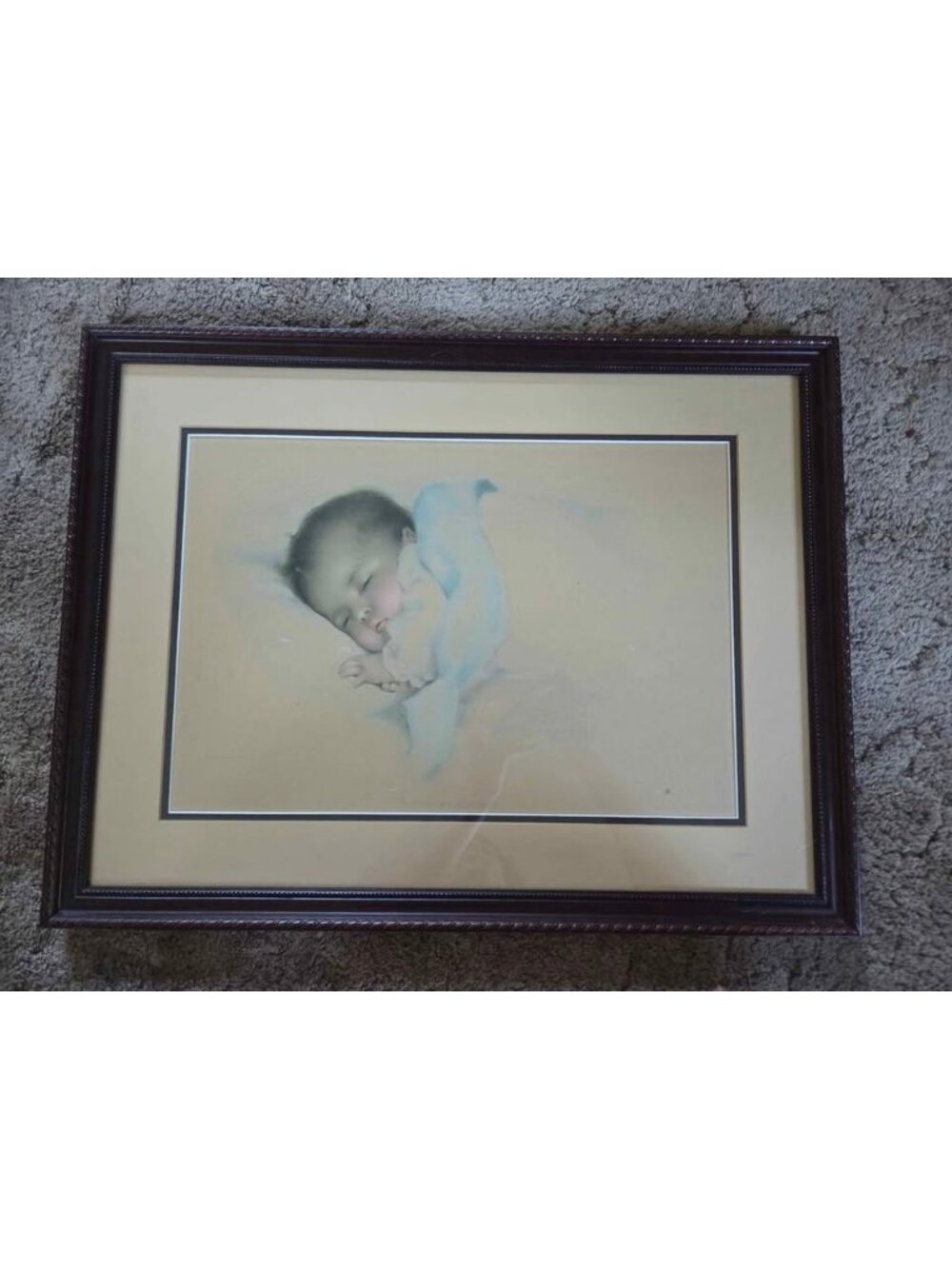 Vintage Bessie Pease Gutmann‎ "A Little Bit Of Heaven" framed/matted picture